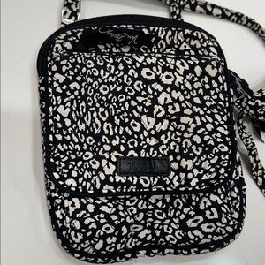 Vera Bradley Black and Cream Quilted Pattern Cross Body used